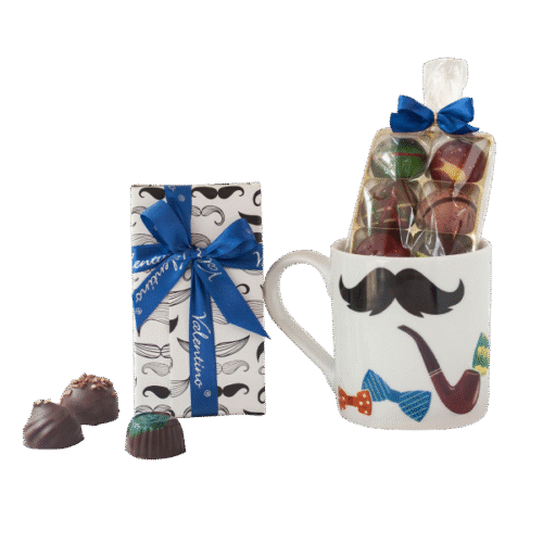 Шоколадов подарък и чаша за Него от Valentino Chocolatier България. Продукти от истински белгийски шоколад.