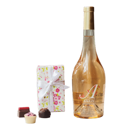 Шоколад и Вино в розово от Valentino Chocolatier България. Продукти от истински белгийски шоколад.
