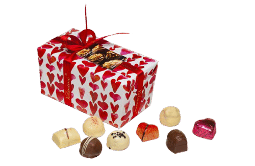 Балотин червени сърца 700гр от Valentino Chocolatier България. Продукти от истински белгийски шоколад.