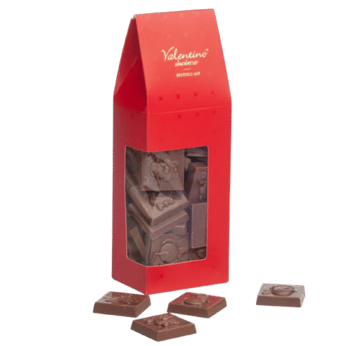Коледни личица от Valentino Chocolatier България. Продукти от истински белгийски шоколад.