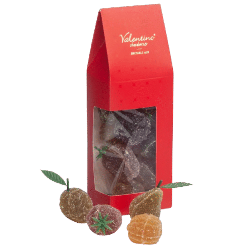Плодови желета от Valentino Chocolatier България. Продукти от истински белгийски шоколад.