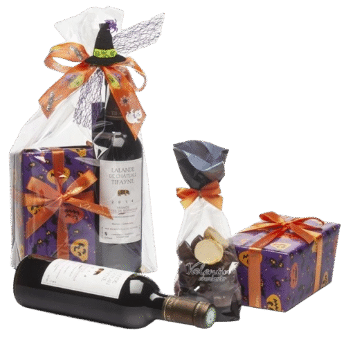 Вино за Хелоуин от Valentino Chocolatier България. Продукти от истински белгийски шоколад.