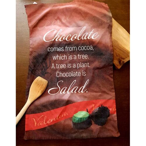 Кухненска кърпа Chocolate от Valentino Chocolatier България. Продукти от истински белгийски шоколад.